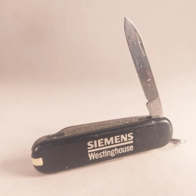 Canivete suíço Victorinox 58mm clássico SD preto logotipo Siemens Westinghouse - Imagem 1 de 4