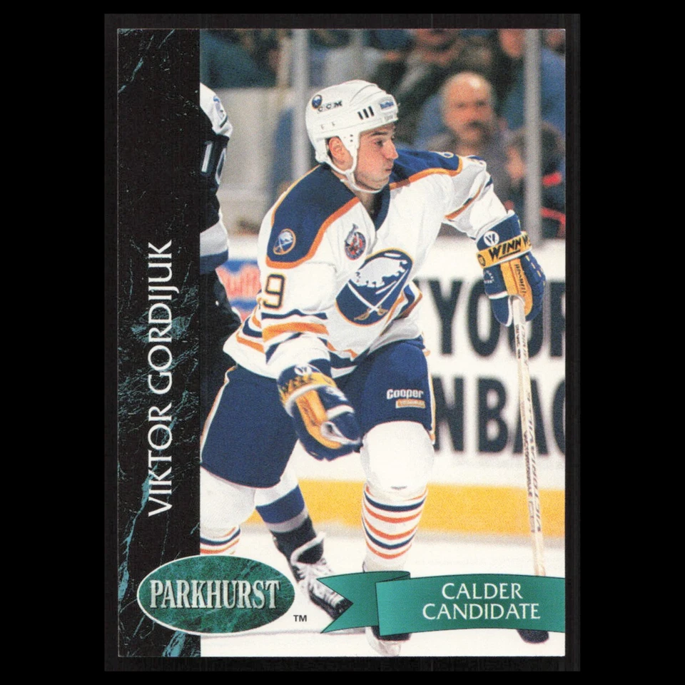 Viktor Gordijuk Rookie #17 1992 Parkhurst Buffalo Sabres Hockey Card NHL NM - Image 1 of 3