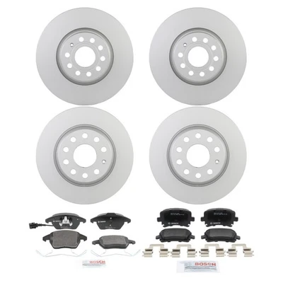 Kit de pastillas de freno y rotor semimetálicos Bosch QuietCast para Volkswagen 06-10 Foto 1 de 4
