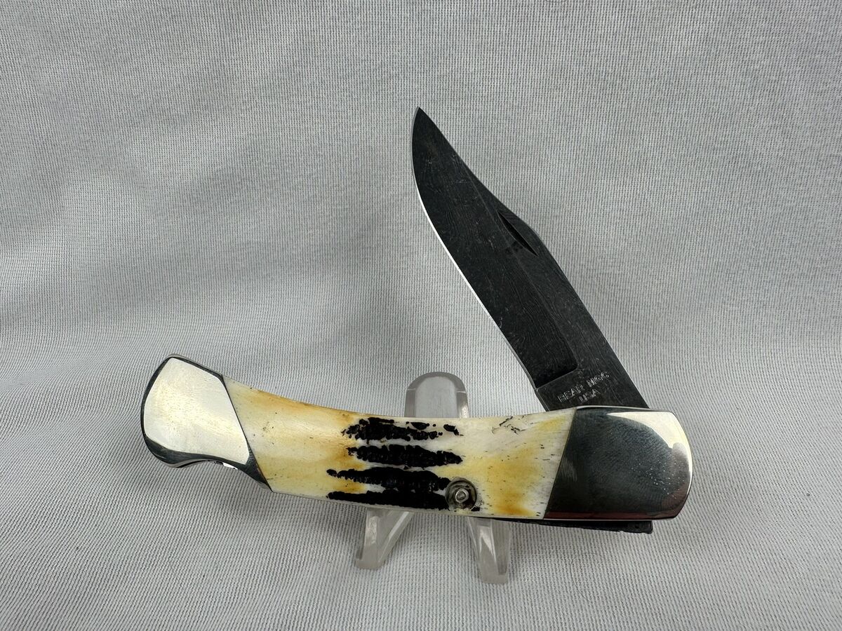 Bear & Son Damascus Steel Blade Collectible Modern Factory Bear & Son Damascus Steel Blade Collectible Modern Factory