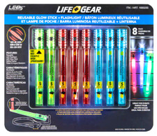 LIFE+GEAR Reusable Glow Stick & Flashlight Combo 8-Pack