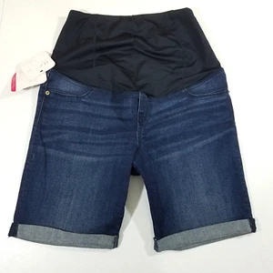 Isabel Maternity Crossover Panel Bermuda Shorts Size 12 - Picture 1 of 6
