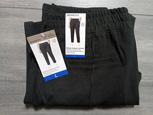 Mondetta Pants Adult Womens Large Black Pintuck Straight Leg - Picture 1 of 7
