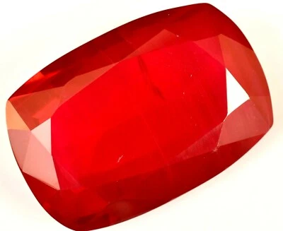 AAA MOGOK Blood Red Ruby 79.55 CT Certified EXQUISITE Cushion Gemstone Treated - Image 1 of 4