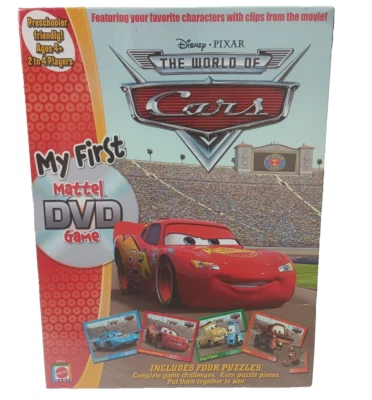 Disney Pixar El Mundo de los Coches Mattel DVD Juego con Rompecabezas Edades 4+ NUEVO + SELLADO Foto 1 de 4