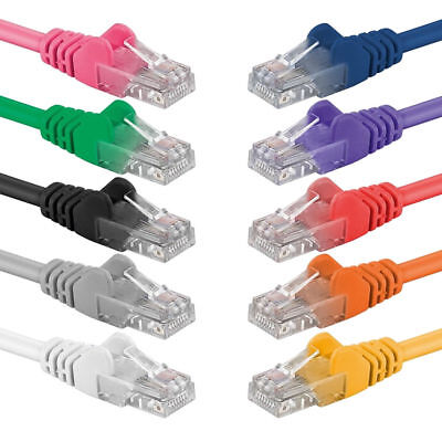 Ethernet Cable Network Internet Cat5e RJ45 Patch Lead Wholesale 0.25m To 20m • 3.39£