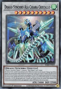Yu Gi Oh Ita 1Ed Super Rare Ra04-It059 Dragon Synchro Clear Crystal Wing - Picture 1 of 1
