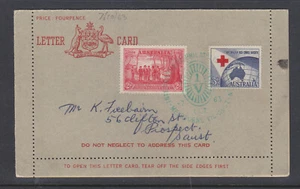 POSTAL STATIONARY: 1963 4d LETTERCARD MELBOURNE INT PHIL EXH CANCELLED - Picture 1 of 2