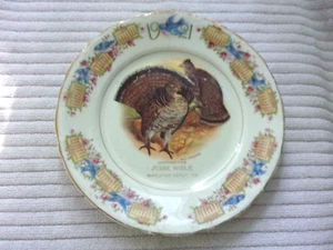 1921 Fowl Scene Edwin Megargee Calendar Plate Jesse Wible, Mapleton Depot, Pa. - Picture 1 of 5