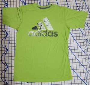 Adidas Ultimate Tee Climalite T-Shirt Green/White Youth Size Large  - Picture 1 of 7