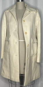 J.CREW WOMEN’S WOOL WINTER OVERCOAT IVORY 2 - Picture 1 of 7