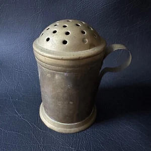 ANTIQUE VICTORIAN BRASS FLOUR SUGAR SPICE DREDGER SHAKER - Picture 1 of 8