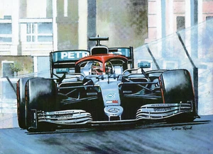 Lewis Hamilton, Monaco Grand Prix 2019 art print - Picture 1 of 1