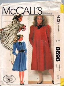 Vintage McCalls 8698 80er Jahre Laura Ashely Kleid Schnittmuster Größe 8 B 31/2 - Bild 1 von 2