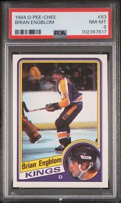 BRIAN ENGBLOM 1984 O-PEE-CHEE #83 Kings PSA 8 - Image 1 of 2