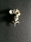 Vintage Michael Anthony Ricker Pewter Mouse Cheese Block Holder For Slicing