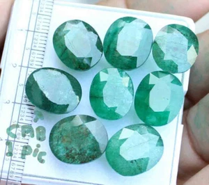 72.00 Ct Natural Oval Cut Brazilian Green Emerald Loose Gemstone Lot - Picture 1 of 4