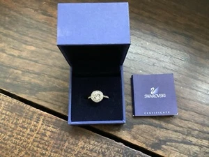 💍 Pre Loved SWAROVSKI Crystal Cocktail Ring Size J VGC Boxed - Picture 1 of 6