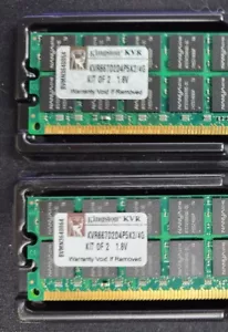 Kingston KVR667D2D4P5K2/4G 2GB DDR2 Server RAM Memory 2Pc - Picture 1 of 2