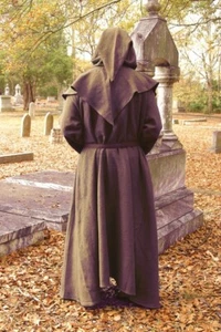 Windlass Monk's Robe Brown Versatile w/ Long-Tail Hood And Waist Cord Fits Most - Picture 1 of 1