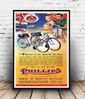 Phillips Cycles :  Vintage Cycle advertising poster reproduction