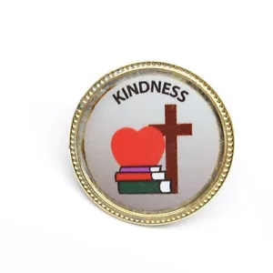 Kindness Pin Lapel Enamel Collectible Cross Heart Books - Picture 1 of 3