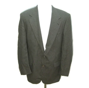 NORDSTROM Men's (Size 42L) Beige Wool Houndstooth Sport Coat Blazer Suit Jacket - Picture 1 of 6