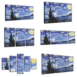 Quadri moderni Van Gogh Notte Stellata Stampa su tela quadro canvas arredo casa 
