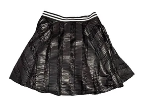 Minifalda BCBGeneration Talla 0 Negra Brillo Corte Láser Ojales Cremallera Trasera Nueva con Etiquetas - Imagen 1 de 10