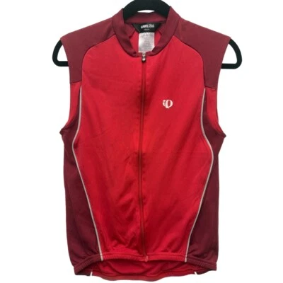 Camiseta deportiva de ciclismo reflectante sin mangas roja Pearl Izumi mediana para mujer Foto 1 de 4