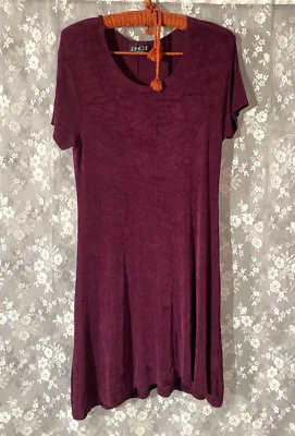 复古 90 年代连衣裙 1990 年代栗色深红色垃圾复古 Goth Whimsigoth 尺寸 M — 第 1/4 张图片