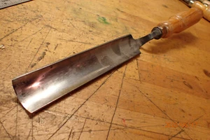 LOT P6: BUCK BROS. CRANKED NECK GOUGE WOOD CARVING CHISEL WOODWORKING TOOLING - Picture 1 of 13