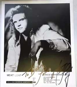 Meatloaf Hand Signed Press Photo A4 inscribed to Debra memorabilia - Picture 1 of 15
