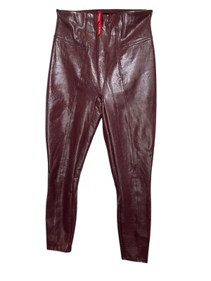 SPANX  Women's P-XS Faux Patent Leather Liquid Gloss High Rise Ruby Leggings - Image 1 of 4