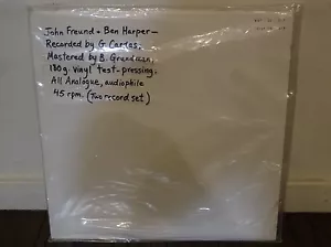 Ben Harper Tom Freund Pleasure &Pain 2LP 180g 45RPM AUDIOPHILE SEALED TEST PRESS - Picture 1 of 1