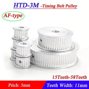 HTD-3M 15-58Teeth Timing Belt Pulley Pitch 3mm AF-typ CNC Drive Wheel Width 11mm - Picture 1 of 6