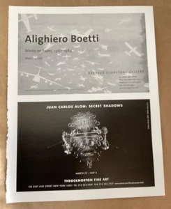 Galería Juan Carolos Alom & Boetti exhibición anuncio impreso 2000 revista vintage arte - Imagen 1 de 1