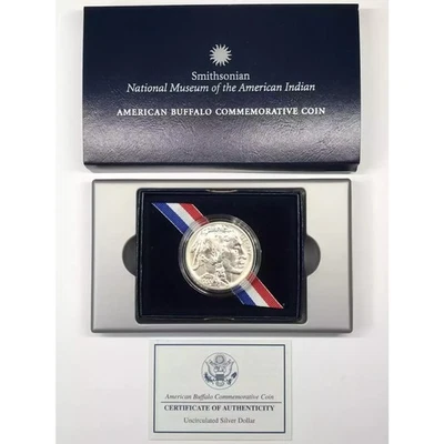 2001-D American Buffalo UNC Silver Dollar OGP  ~~  PRISTINE ~~ - Image 1 of 2