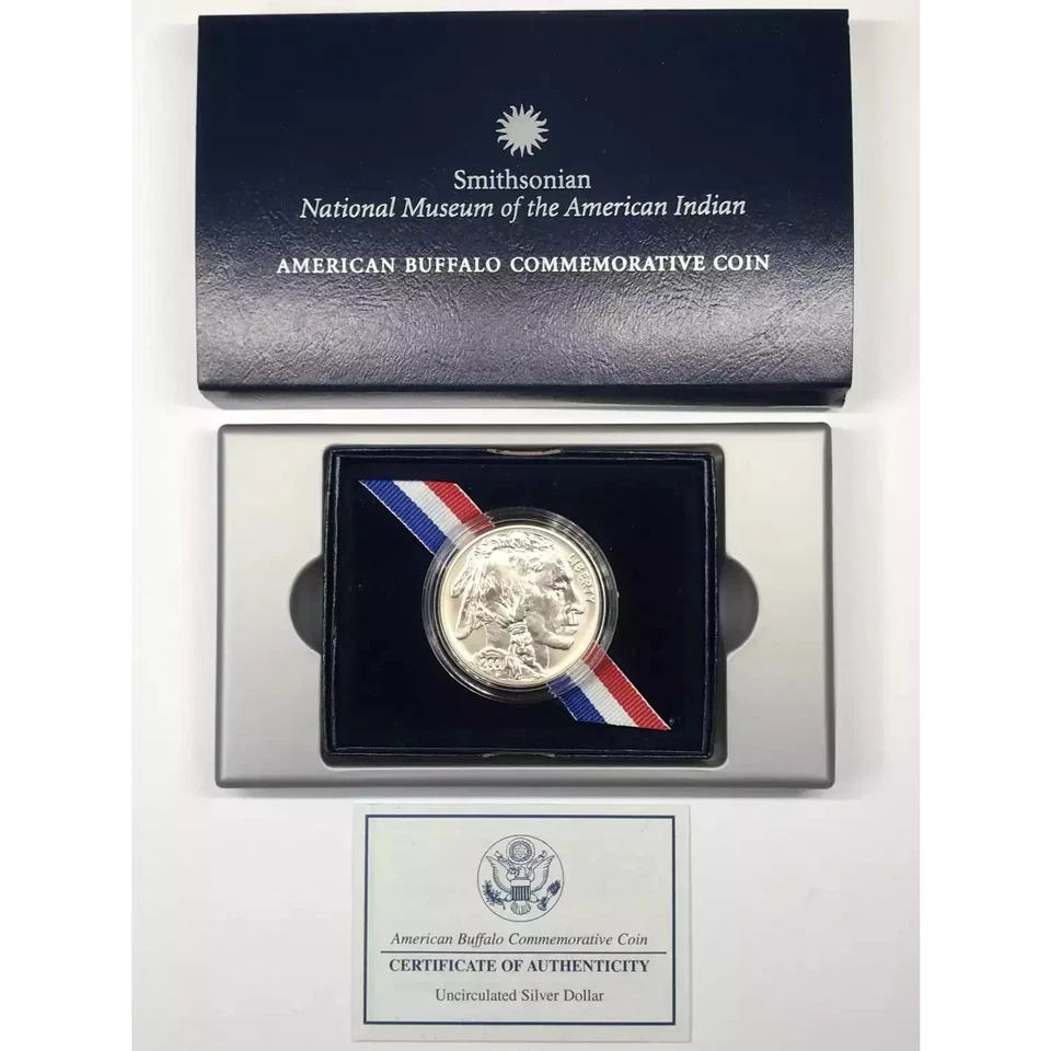 2001-D American Buffalo UNC Silver Dollar OGP  ~~  PRISTINE ~~ - Image 1 of 2