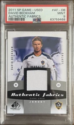2011 Upper Deck SP Game Used David Beckham Authentic Fabrics PSA 9 - Image 1 of 2