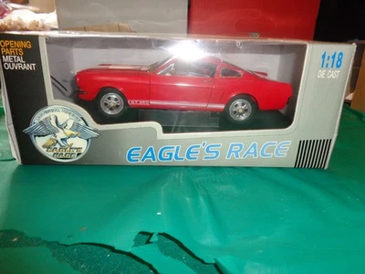 Eagle's Race Red 1966 Ford Mustang GT350 Shelby Die Cast 1:18 w/Box - Image 1 of 4