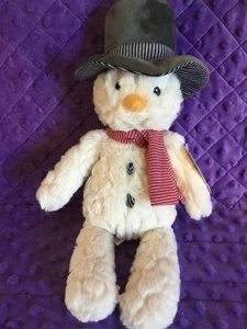Mary Meyer weißer Kitt Schneesturm Schneemann 11 Zoll Plüschtier neu mit Etikett  - Bild 1 von 4