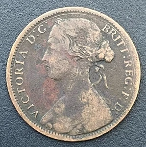 Victoria 1866 BH Penny Victorian Coin Lot E73 - Bild 1 von 2