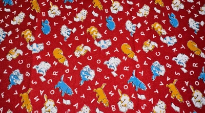 Windham Cotton Reproductions 1930s Fabric Cats Kittens Alphabet Letters 19”X 33” - Image 1 of 3