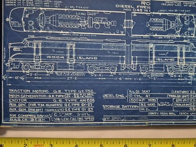 Vintage book of 73 locomotive blue prints. 1950s Rock Island Lines - Image 1 of 4