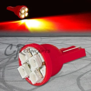 LED ROJO T10 W5W 4SMD 4 3528 SMD 194 168 CUÑA CÚPULA TECHO INTERIOR 12V BOMBILLA - Imagen 1 de 1