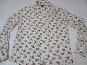 Buffalo David Bitton "RARE" Crinkled Effect/Floral Print Shirt (White | Medium) - Picture 1 of 23