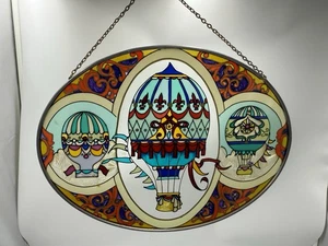🌟Globos de aire caliente pintados atrapasoles decorativos en percha de cadena de vidrio 🌟 - Imagen 1 de 7