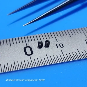 M1.6 x 2mm Cup Point Grub Screw Set Screw Hex Head 12.9 H/T Steel Black 0.35mm - Imagen 1 de 3