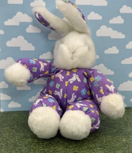Vintage Easter Bunny Plush 8 inch Stuffed Animal Toy Mini Collectible Gift Decor - Picture 1 of 7